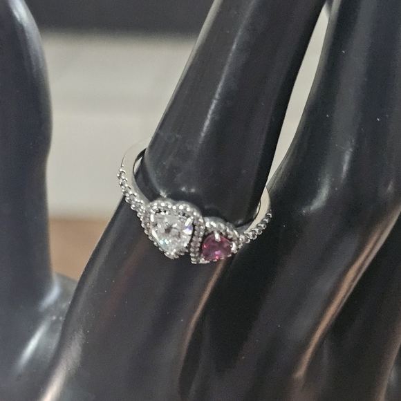 Authentic Pandora Halo Hearts Ring - Picture 3 of 5